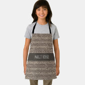 Blassbraune Stoffteppiche Geometrisches Muster Schürze (Insitu)