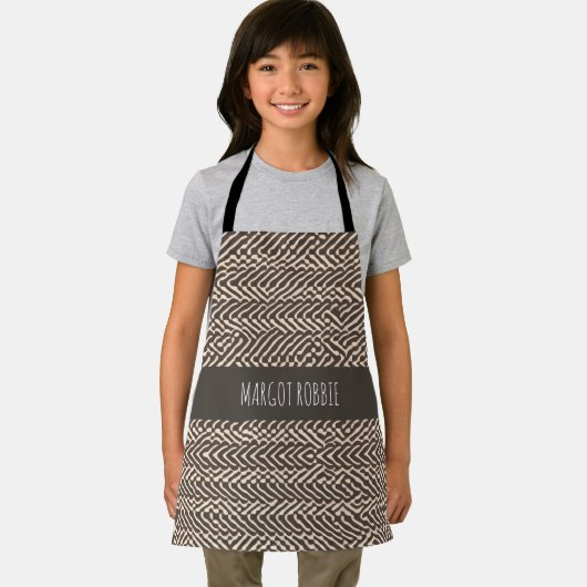 Blassbraune Stoffteppiche Geometrisches Muster Schürze (Insitu)