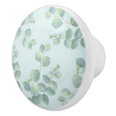 Blassbraune Verzweigungen an der weich grünen Kera Keramikknauf (Rechts)