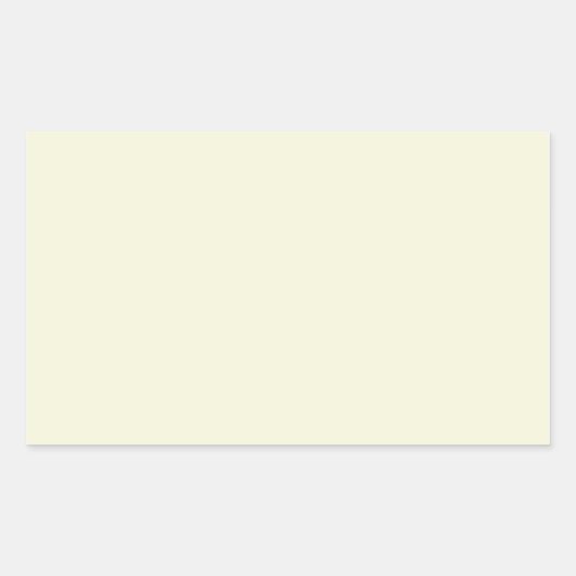 Blasscreme Beige Rechteckiger Aufkleber (Vorderseite)