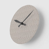 Blasscreme-Imitate Diamond Strick Muster Klein Runde Wanduhr (Winkel)