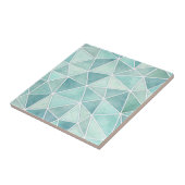 Blasse Aqua-Geometrie-Mosaik – Polygon Fliese (Seite)