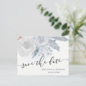 blasse Blume | SAVE THE DATE Ankündigungspostkarte (Stehend Vorderseite)