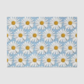 Blasse Denim & White Daisy Hippie Blossoms Blume Seidenpapier (Vorderseite)