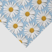 Blasse Denim & White Daisy Hippie Blossoms Blume Seidenpapier (Ausschnitt)
