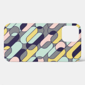 Blasse Farben Geometrisch: Retro-Muster Case-Mate iPhone Hülle (Rückseite (Horizontal))
