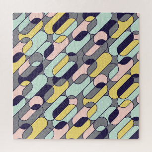 Blasse Farben Geometrisch: Retro-Muster Puzzle
