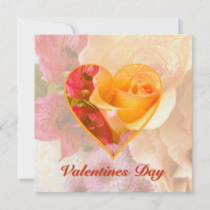 Blasse gelbe Rosen Valentinstagskarte Einladung