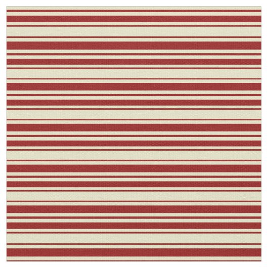Blasse Goldenrod & Dark Red Colored Lines Stoff (Nahaufnahme)