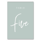 Blasse grüne Hand, Tabelle 5 Tischnummer (Rückseite)