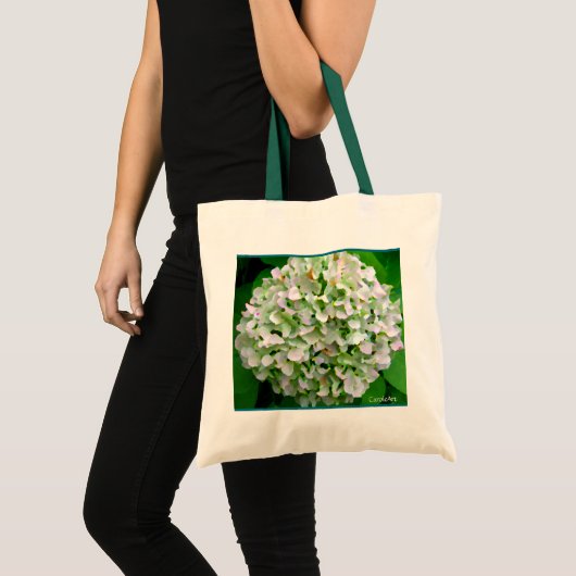 Blasse Hydrangea-Budget-Tasche Tragetasche (Vorderseite (Produkt))