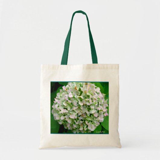 Blasse Hydrangea-Budget-Tasche Tragetasche (Vorne)