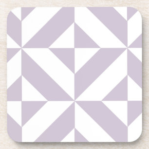 Blasse kühle Trauben-Geometrie-Deco-Würfelmuster Untersetzer