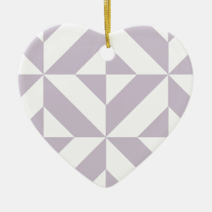 Blasse kühle Trauben geometrisches Deco-Würfelmust Keramikornament