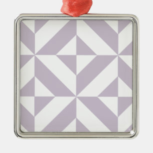 Blasse kühle Trauben geometrisches Deco-Würfelmust Ornament Aus Metall