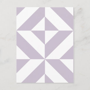 Blasse kühle Trauben geometrisches Deco-Würfelmust Postkarte
