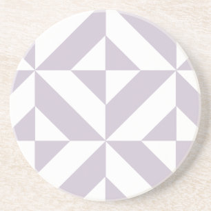 Blasse kühle Trauben geometrisches Deco-Würfelmust Sandstein Untersetzer