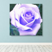 Blasse Lila Rose überzogene Canvas Print Leinwanddruck (Insitu (Holzboden))