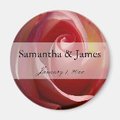 Blasse Mond-Rose Magnet (Vorne)