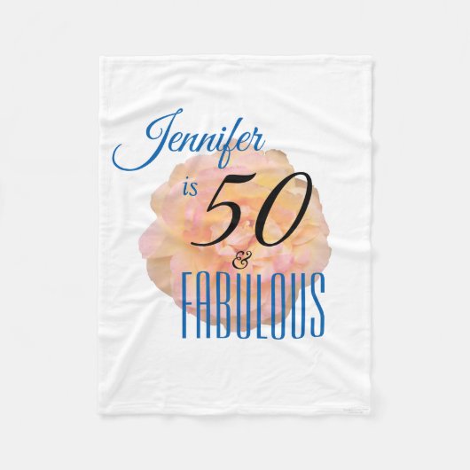 Blasse Pfirsich-Rose 50 und fabelhaftes Fleecedecke (Vorderseite)