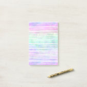 blasse Regenbogen-Pinselstrich-Streifen : Post-it Klebezettel (Auf Schreibtisch)
