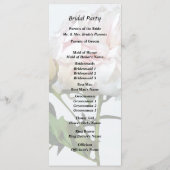 Blasse rosa Pfingstrose und Knospe Programm (Rückseite)