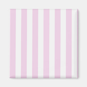 Blasse rosa und weiße Bonbonstreifen Magnet