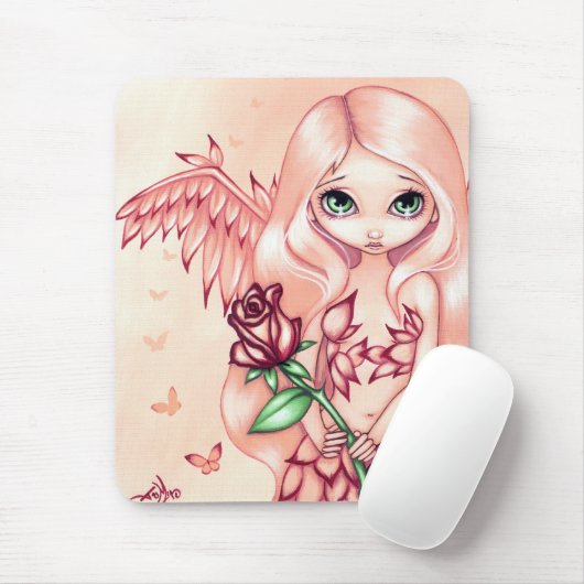 "Blasse Rose" Mousepad (Mit Mouse)