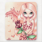 "Blasse Rose" Mousepad (Vorne)