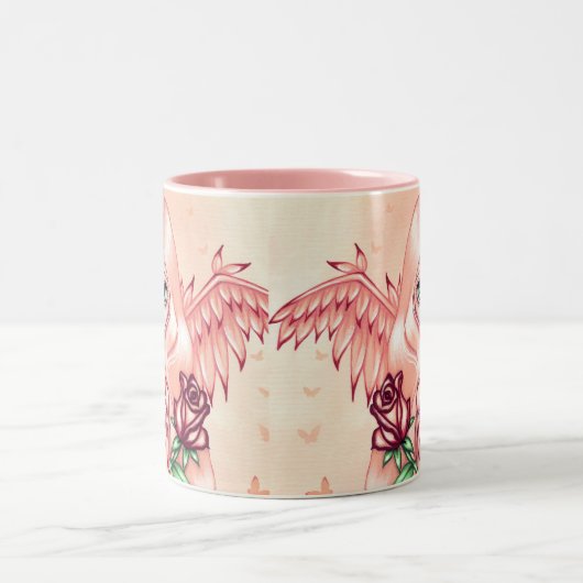 "Blasse Rosen-" Tasse (Mittel)