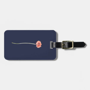 Blasse rote Gerbera-Blüte Gepäckanhänger