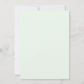 Blasse Röte-Mint-Pfingstrosen-Hochzeit Einladung (Rückseite)