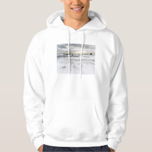 Blasse schaumige Ozeanlandschaft, Island Hoodie