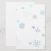 Blasse Schneeflocken Briefpapier (Vorne/Hinten)