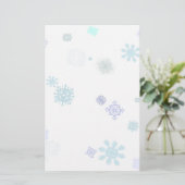 Blasse Schneeflocken Briefpapier (Stehend Vorderseite)