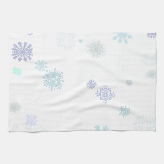 Blasse Schneeflocken Handtuch (Horizontal)