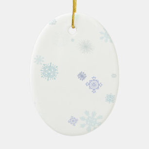 Blasse Schneeflocken Keramikornament