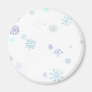Blasse Schneeflocken Magnet