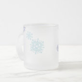 Blasse Schneeflocken Mattglastasse (Vorderseite Links)