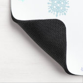 Blasse Schneeflocken Mousepad (Ecke)