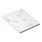 Blasse Schneeflocken Notizblock (angewinkelt)