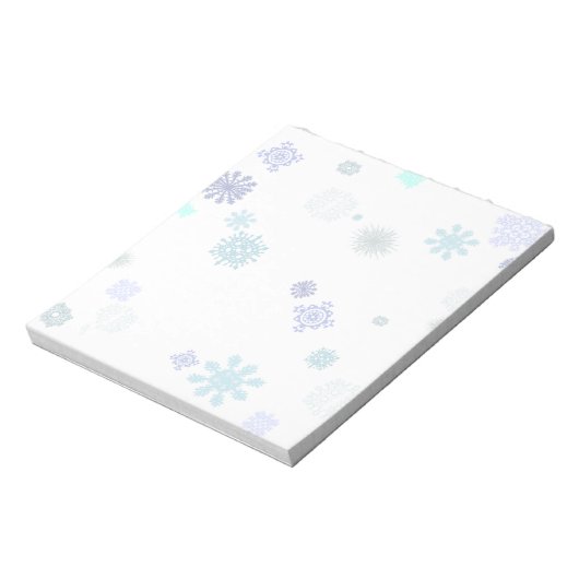 Blasse Schneeflocken Notizblock (Rotiert)