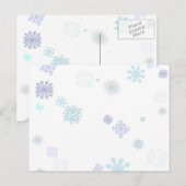 Blasse Schneeflocken Postkarte (Vorne/Hinten)