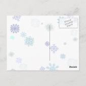 Blasse Schneeflocken Postkarte (Rückseite)