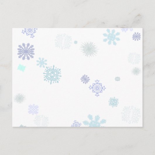 Blasse Schneeflocken Postkarte (Vorderseite)