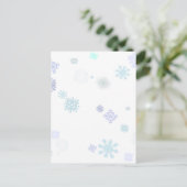 Blasse Schneeflocken Postkarte (Stehend Vorderseite)