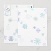 Blasse Schneeflocken Postkarte (Vorne/Hinten)