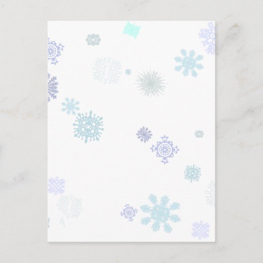 Blasse Schneeflocken Postkarte (Vorderseite)