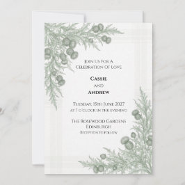 Blasse schottische Distel Botanische Hochzeitseinl Einladung