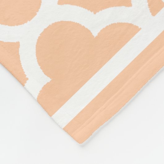 Blasse Sommerpfirsichfarben Orangefarbenes Retro-C Fleecedecke (Ecke)